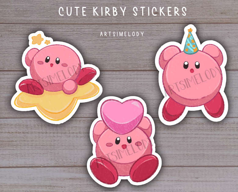Cute Kirby Sticker Set - ArtsiMelody's Ko-fi Shop - Ko-fi ❤️ Where creators  get support from fans through donations, memberships, shop sales and more!  The original 'Buy Me a Coffee' Page.