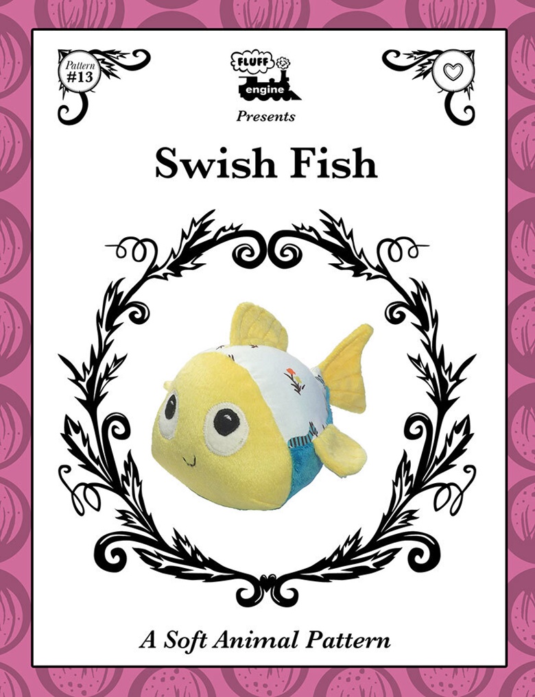 Swish Fish Toy sewing pattern - Fluff Engine's Ko-fi Shop - Ko-fi