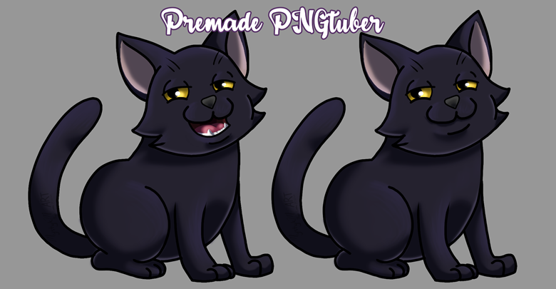 Simple Pngtuber Black Cat - Mystykm's Ko-fi Shop - Ko-fi ️ Where 