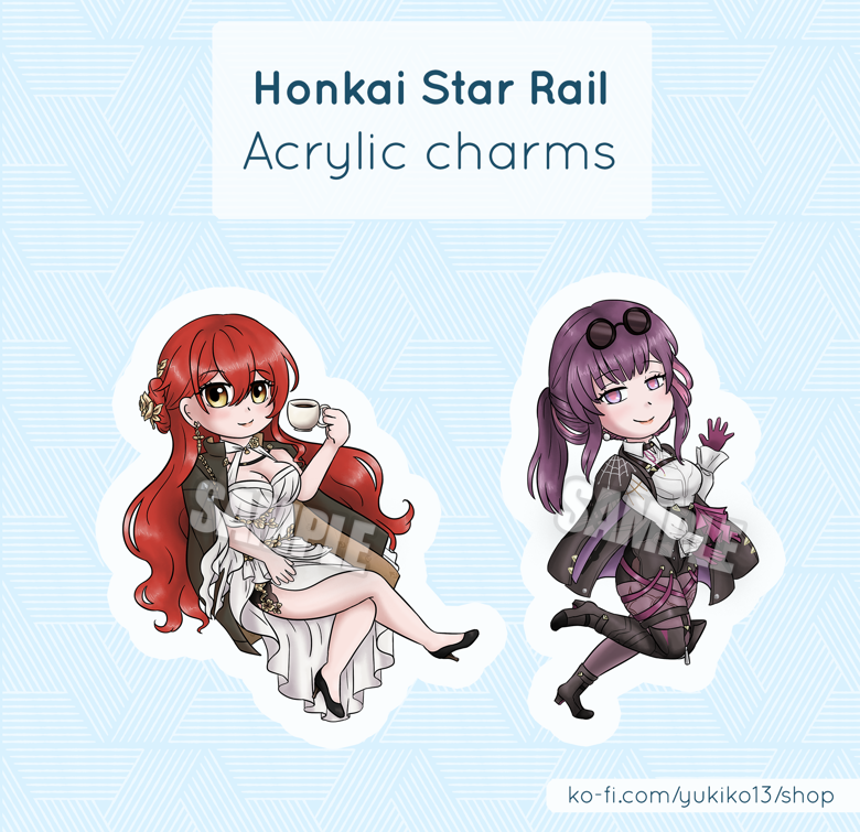 60PCS Honkai Star Rail Stickers HSR Emoji Waterproof Decals - RegisBox