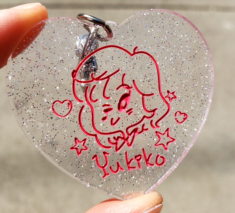 yukiko-yukko-okada-80s-jpop-idol-clear-sparkle-acrylic-mascot