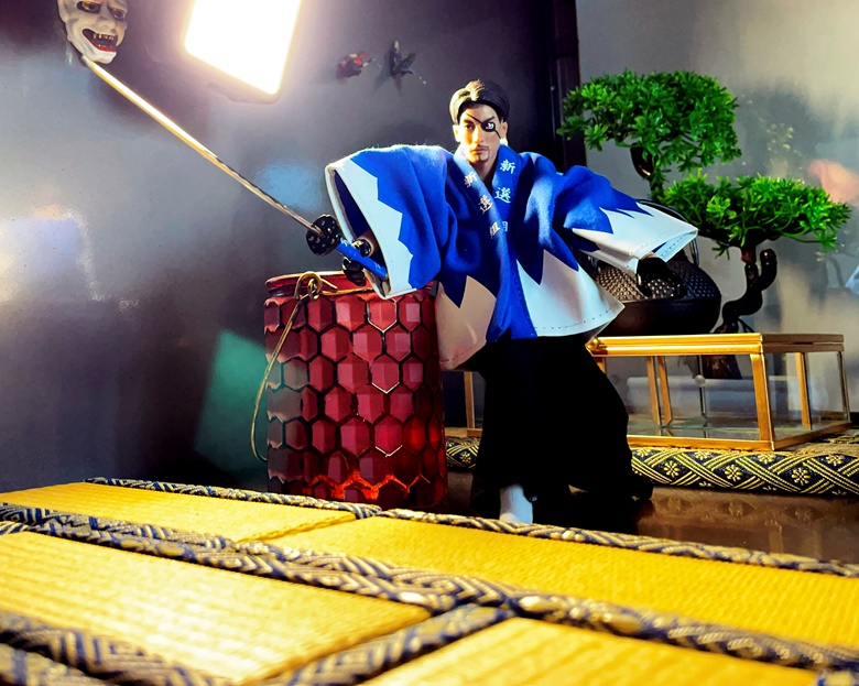 Ishinstyled hanten jacket (半纏を着) from Kyoto WITH DRAGON KATANA! Majima_Island