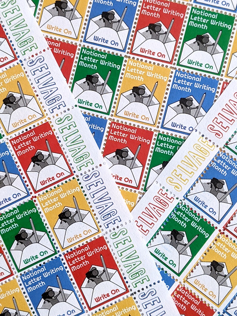 Artistamp set national letter writing month selvage s ko fi shop