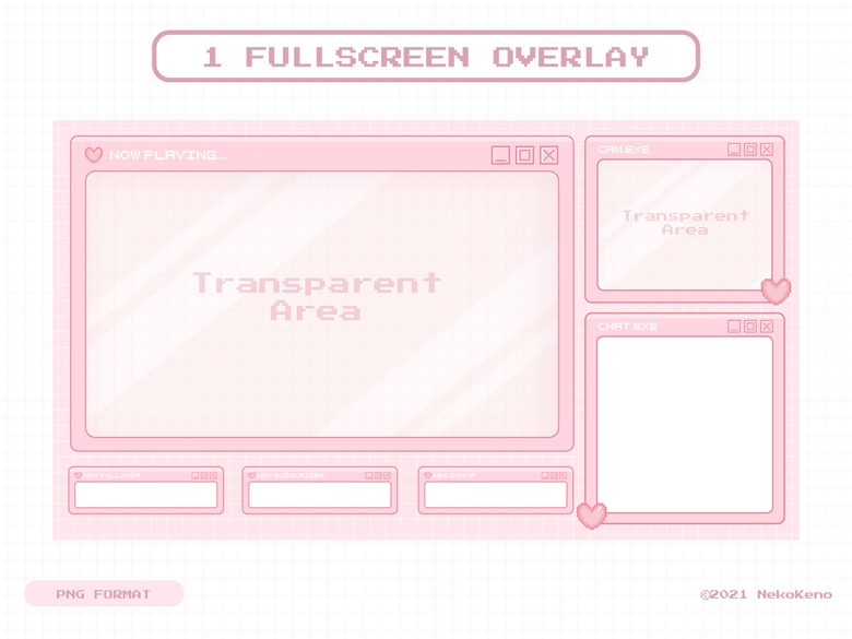 Rose Pink Modular Twitch Overlay - WanderingSoul's Ko-fi Shop - Ko