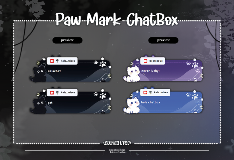 Twitch Chatbox_Paw Prints - Coalla_Leaf's Ko-fi Shop