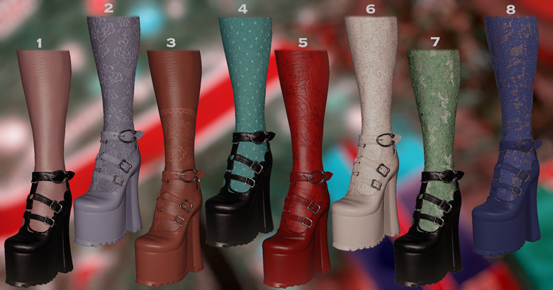 Doll Stompers - 10 socks variants & sockless option - Liability's Ko-fi ...