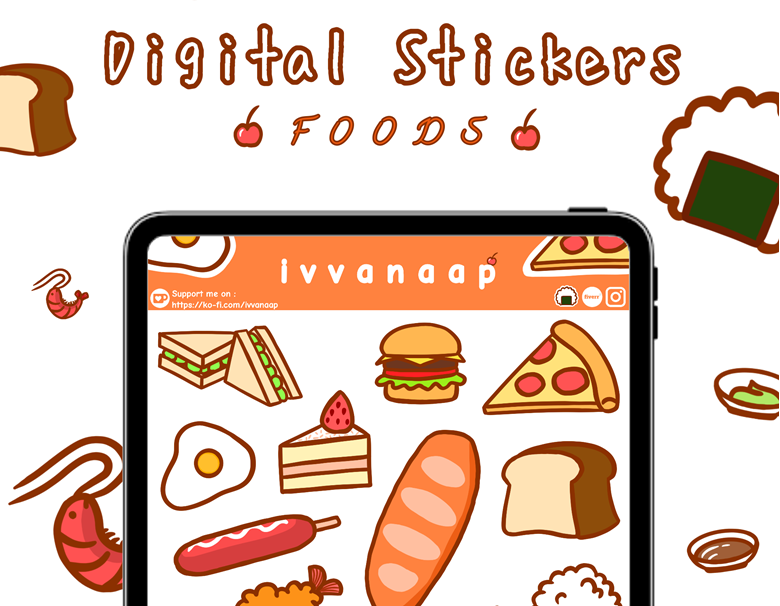 Transparent free digital planner stickers PNG format to download!