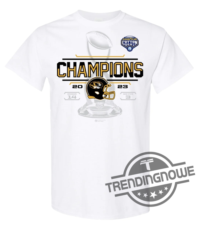 Mizzou Cotton Bowl Shirt 2023 Cotton Bowl Champions Score Shirt Kofi