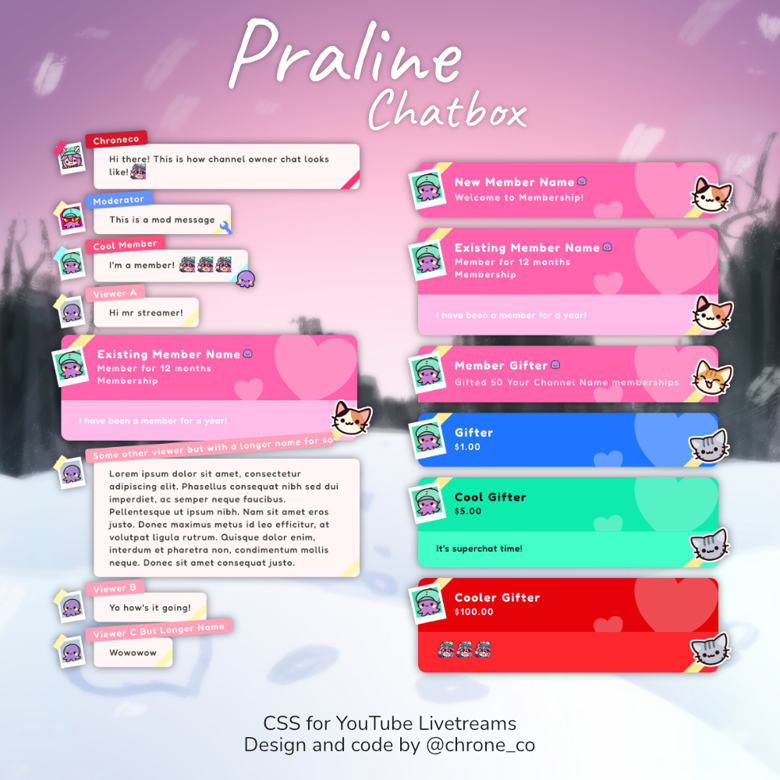 Praline Chatbox (Youtube) - Chroneco's Ko-fi Shop - Ko-fi ️ Where ...