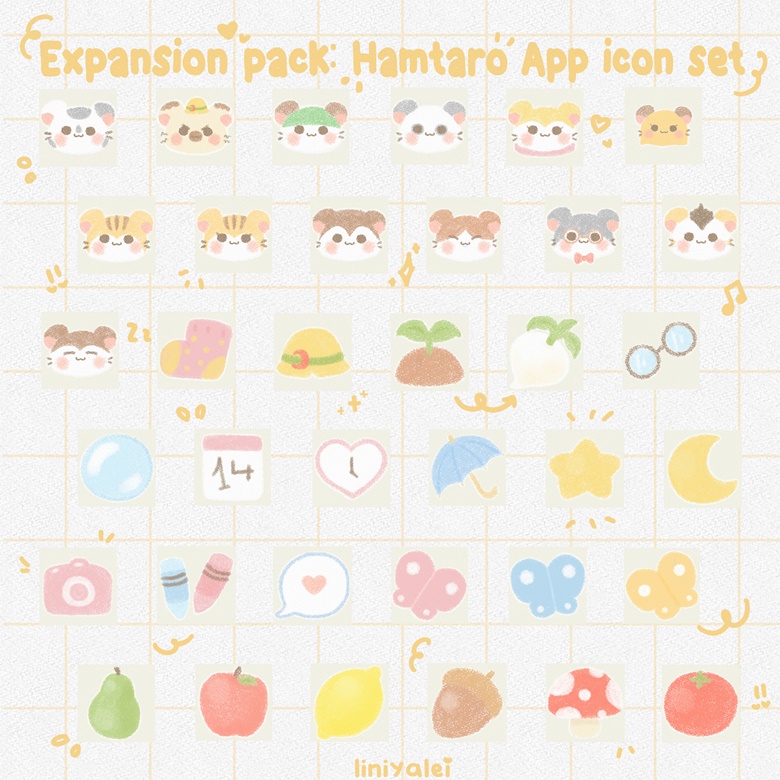 Hamtaro App Icon Set: Expansion Pack! - liniyalei 's Ko-fi Shop - Ko-fi ...