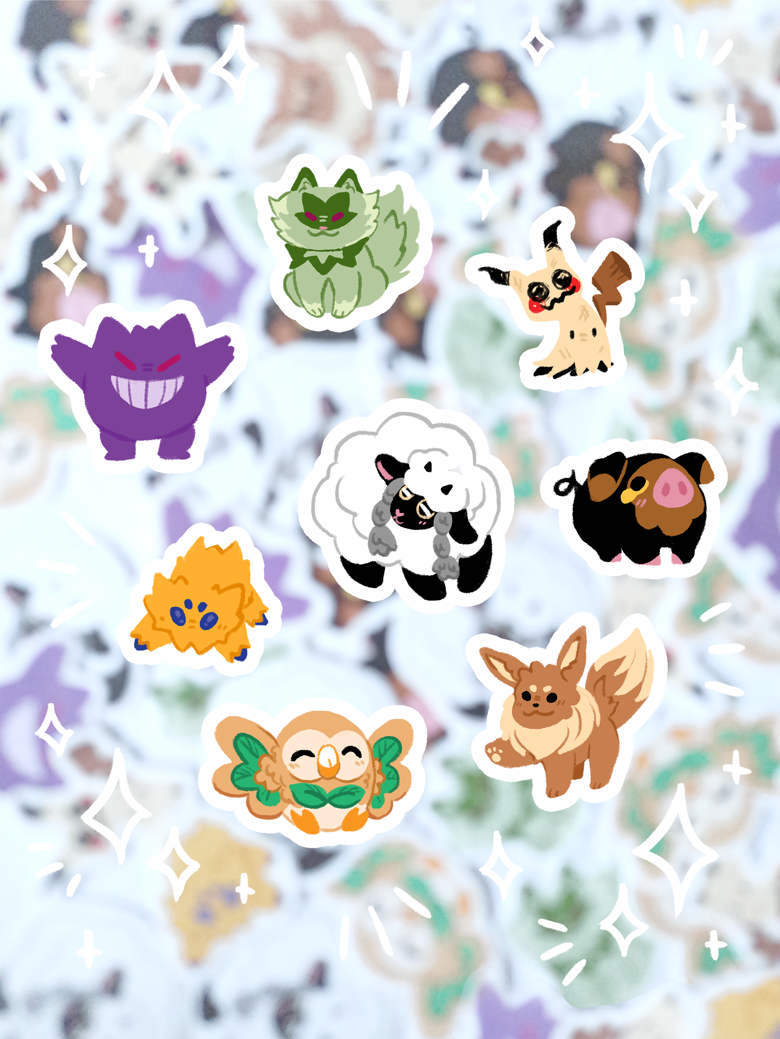 Pokemon Stickers  Multiple Variants - mizryk's Ko-fi Shop - Ko-fi ❤️ Where  creators get support from fans through donations, memberships, shop sales  and more! The original 'Buy Me a Coffee' Page.