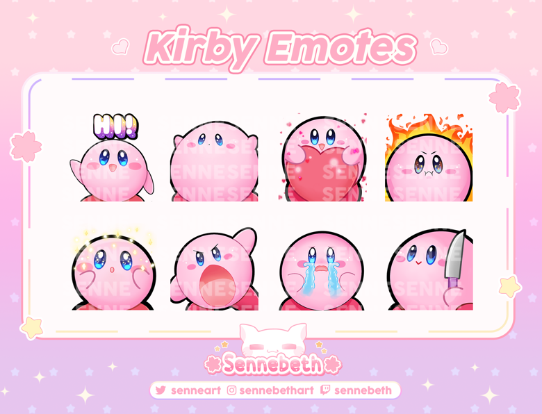 Kirby emote pack 8 - Senne's Ko-fi Shop - Ko-fi ️ Where creators get ...