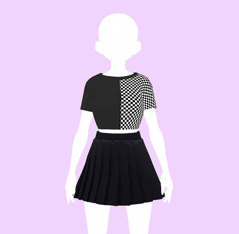 [vroid clothes] checkered plaid shirt + dress - cofitelle's Ko-fi Shop