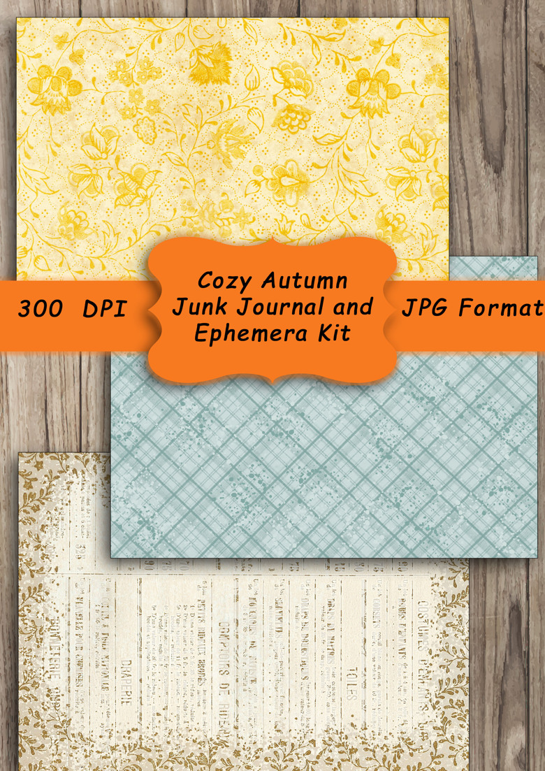 Cozy autumn junk journal and ephemera kit sannie creates s ko fi shop