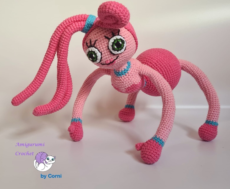 Crochet Mommy Long Legs Amigurumi Finished Doll Poppy 