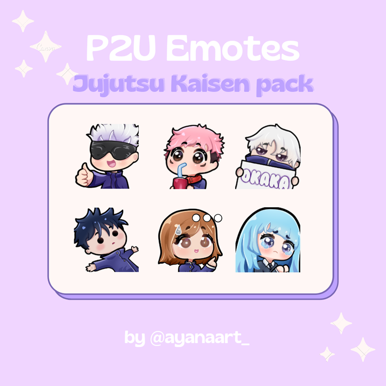 Jujutsu Kaisen Emote Pack - Ayana's Ko-fi Shop - Ko-fi ️ Where creators