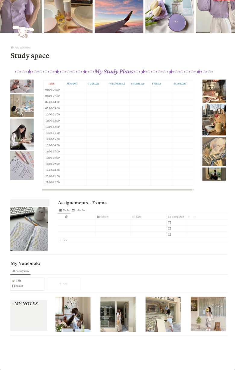 Personal Dashboard | Girl Aesthetic Notion template - Stella's Ko-fi ...