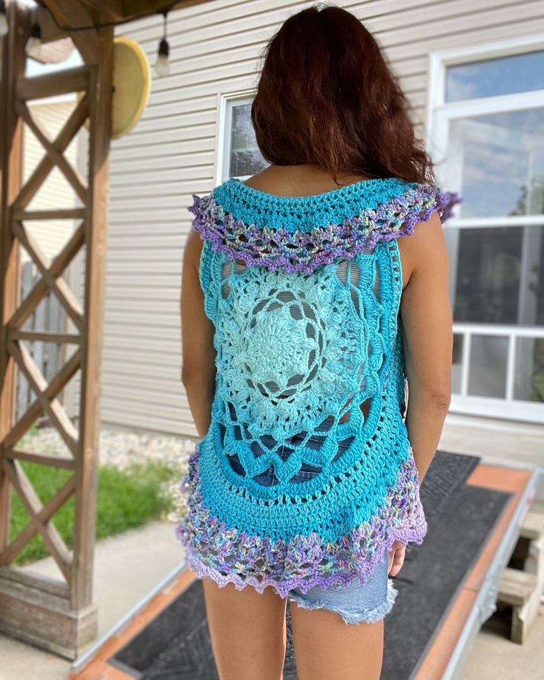 Blue Mandala dolly ruffle crochet vest - momopot75's Ko-fi Shop - Ko-fi ...