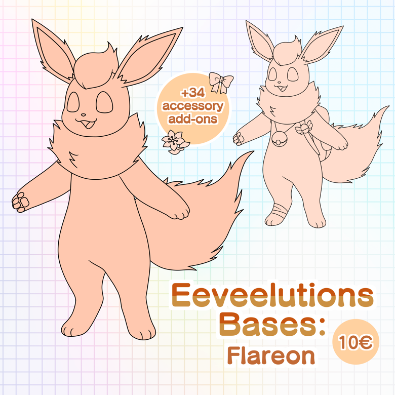 Eeveelutions Bases (+34 add-ons) - BloomingHead's Ko-fi Shop - Ko