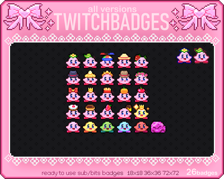 Pixel Heart Twitch Badges - glitchedinorbit's Ko-fi Shop - Ko-fi