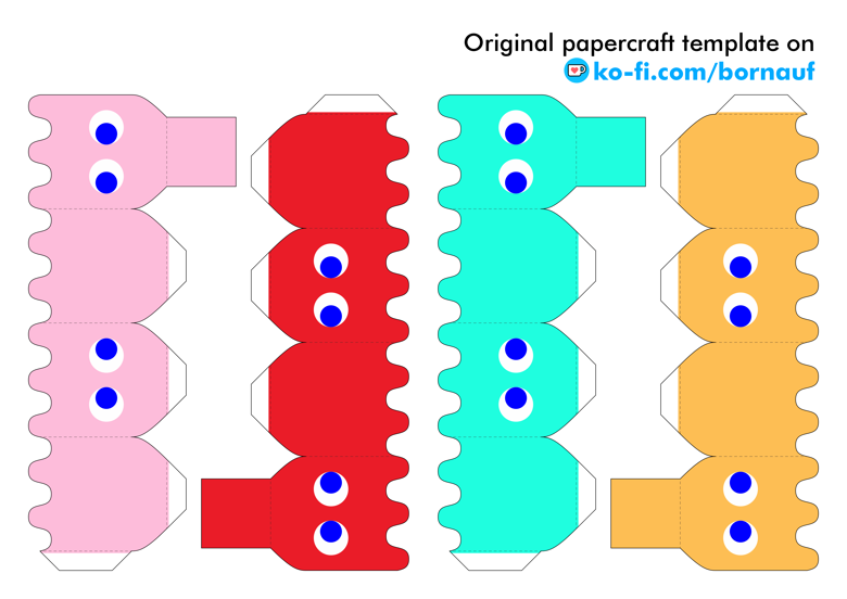 Pac-Man - Game Papercraft template - Bornauf's Ko-fi Shop - Ko-fi ️ ...