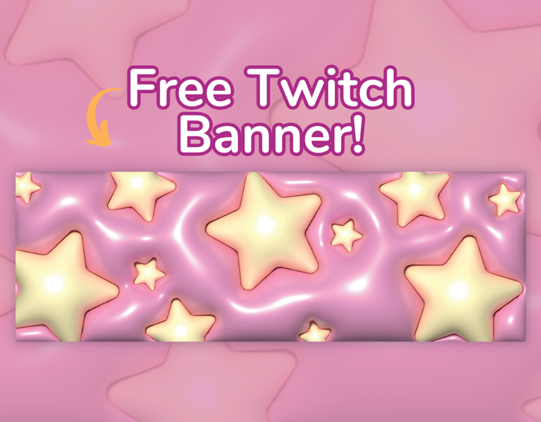 Twitch Banner Clouds Twitch Banner Kawaii Twitch (Instant Download