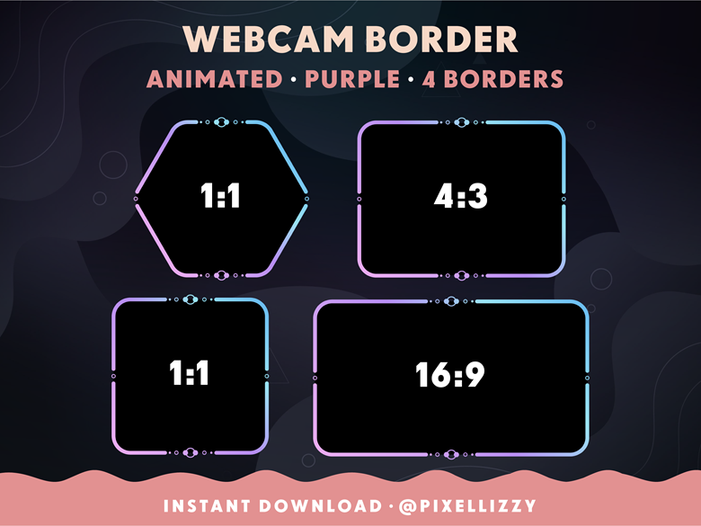 4 Webcam Borders animated 