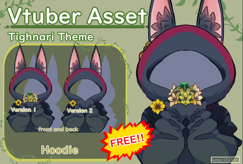 FREE VTUBER Asset Genshin Impact Tighnari Hoodie KawaiiHinari s Ko free-vtuber-asset-genshin-impact-tighnari-hoodie-kawaiihinari-s-ko