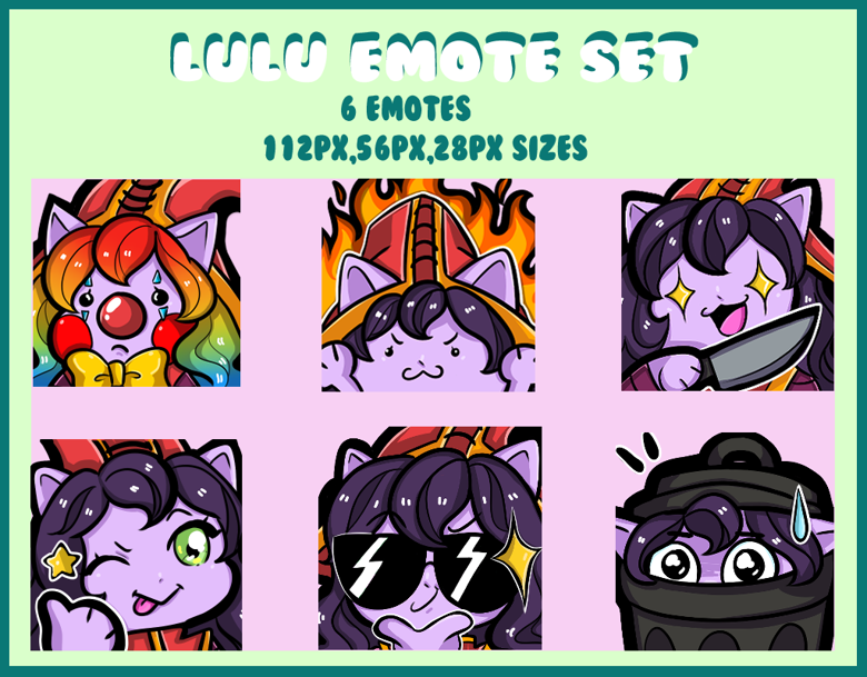 Lulu emote set - Jinxed Joy's Ko-fi Shop - Ko-fi ️ Where creators get ...