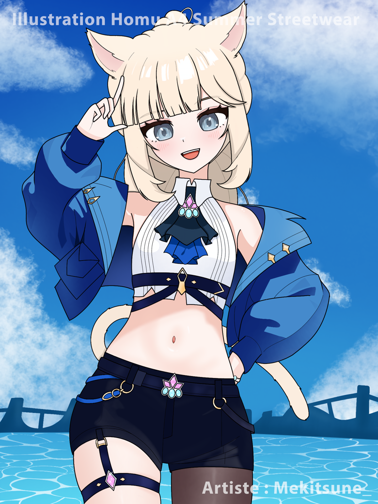 Illustration Homu Summer Streetwear [A4] - Homu_VT's Ko-fi Shop - Ko-fi ...