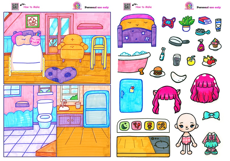 Toca Boca My Talking Angela Mini House - pinkpingdoll's Ko-fi Shop