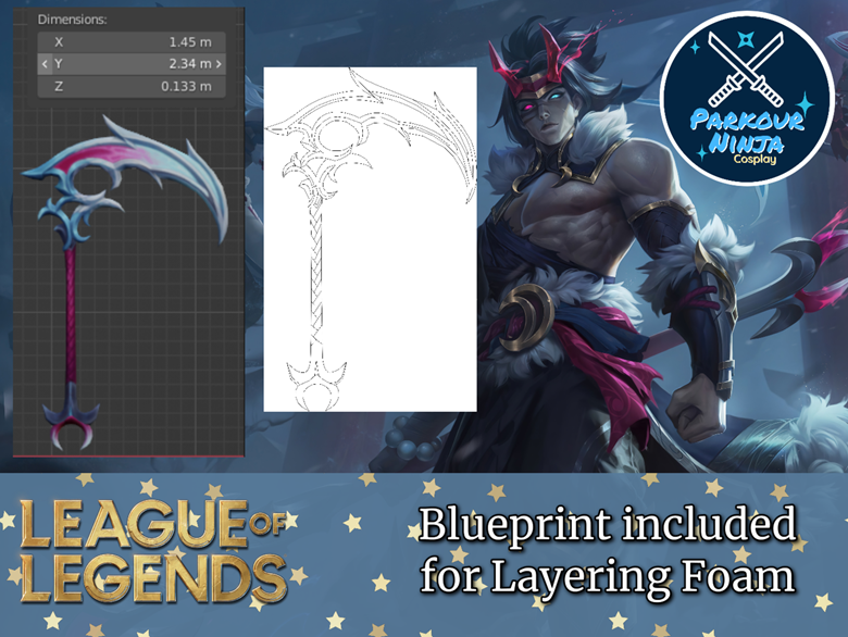 Snow Moon Kayn Scythe Templates - Parkour Ninja's Ko-fi Shop - Ko-fi ️ ...