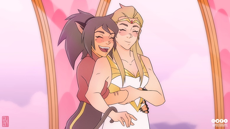 The inevitable friend  Made this cute little catradora wallpaper with  the