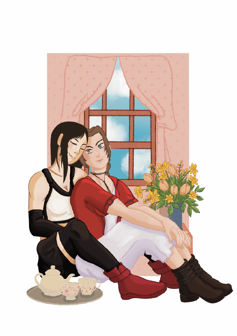 A5 print Tifa x Aerith - Axeliste art's Ko-fi Shop - Ko-fi ️ Where ...