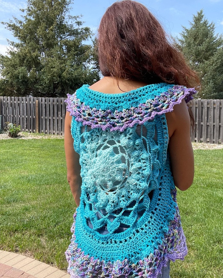 Blue Mandala dolly ruffle crochet vest - momopot75's Ko-fi Shop - Ko-fi ...