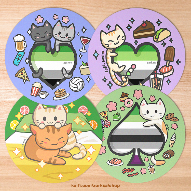 Aroace Cat Vinyl Sticker - Ricket Zorkxa's Ko-fi Shop