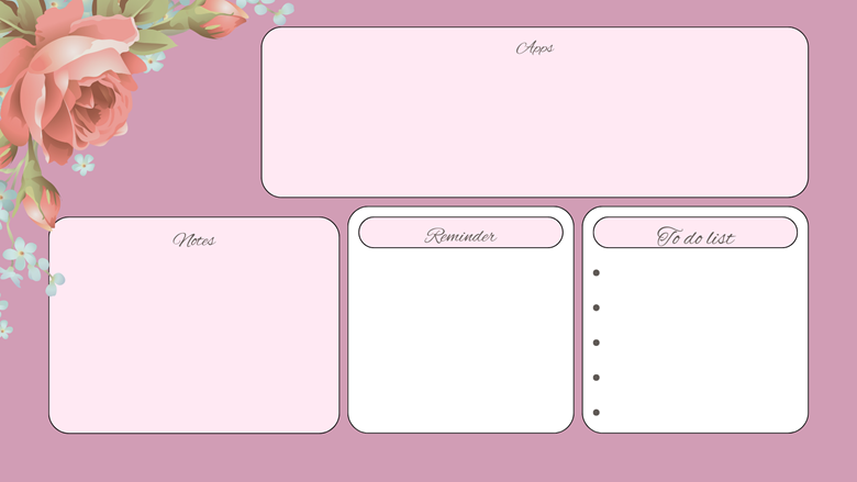 Pink Desktop Wallpaper Organizer - Dragalina's Ko-fi Shop - Ko-fi ️ ...