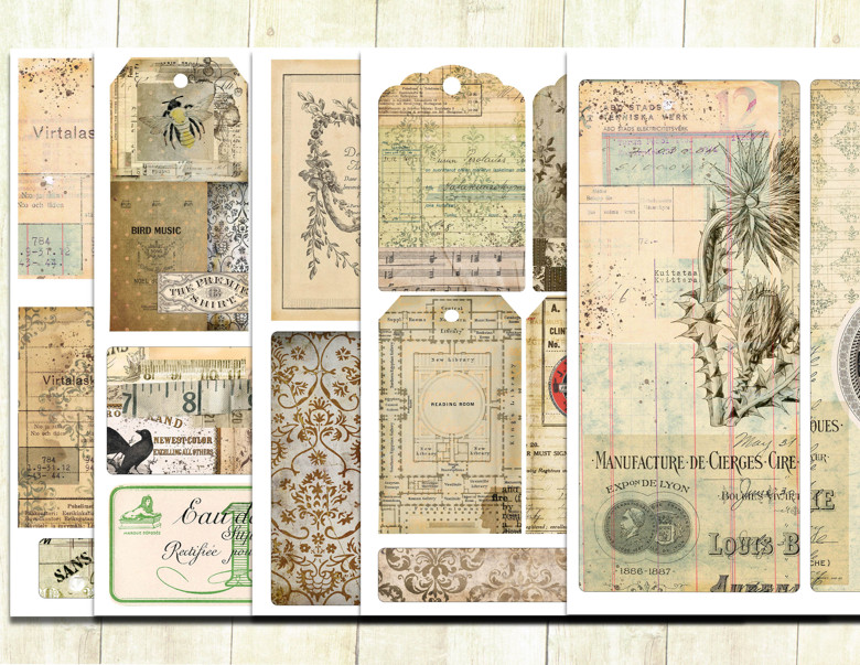 Patchwork Junk Journal Kit Add - Ons, Digital. - SnapDragon