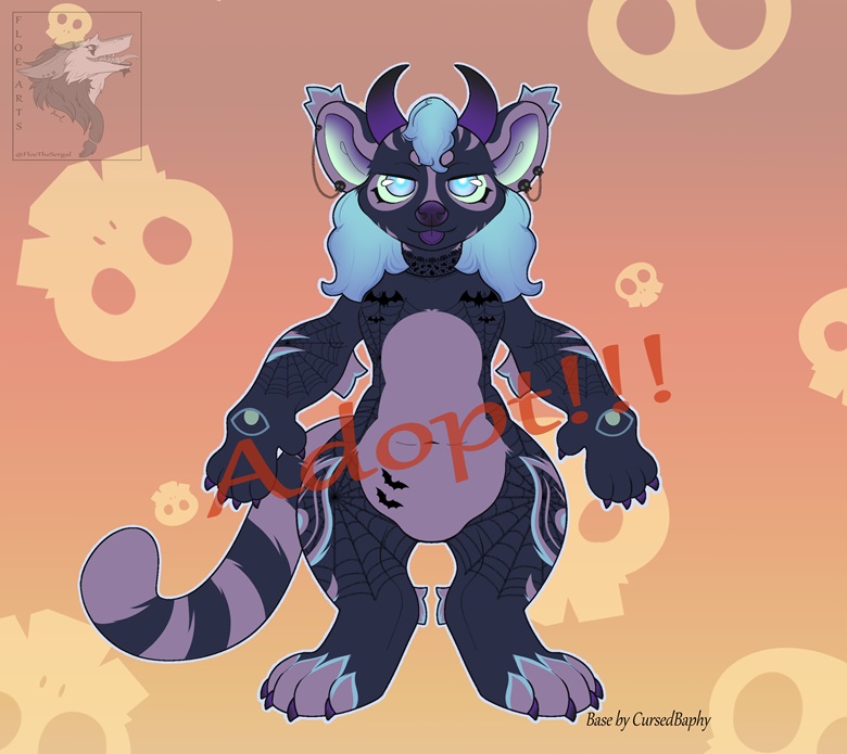 Hot Goth summer racoon adopt - Floe, Lunaris Arts's Ko-fi Shop - Ko-fi ...