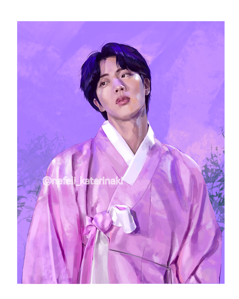 BTS Jin Print/Poster - Nefeli Katerinaki 's Ko-fi Shop - Ko-fi ️ Where ...