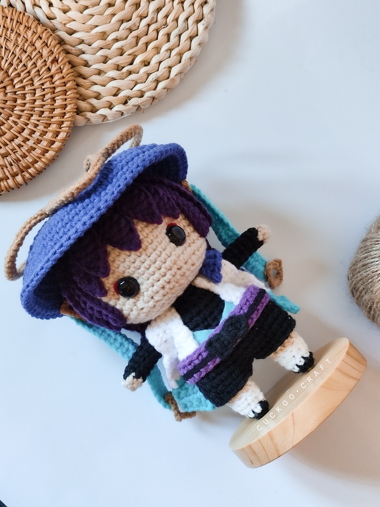 Wanderer/Scaramouche Crochet/Amigurumi Pattern Cuckoo Craft's Kofi