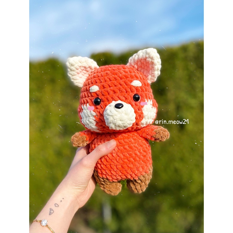 Crochet Pattern - Red panda - rin.meow21's Shop - Ko-fi ❤️ Where creators get support fans through memberships, shop sales and The original 'Buy Me a Coffee' Page.