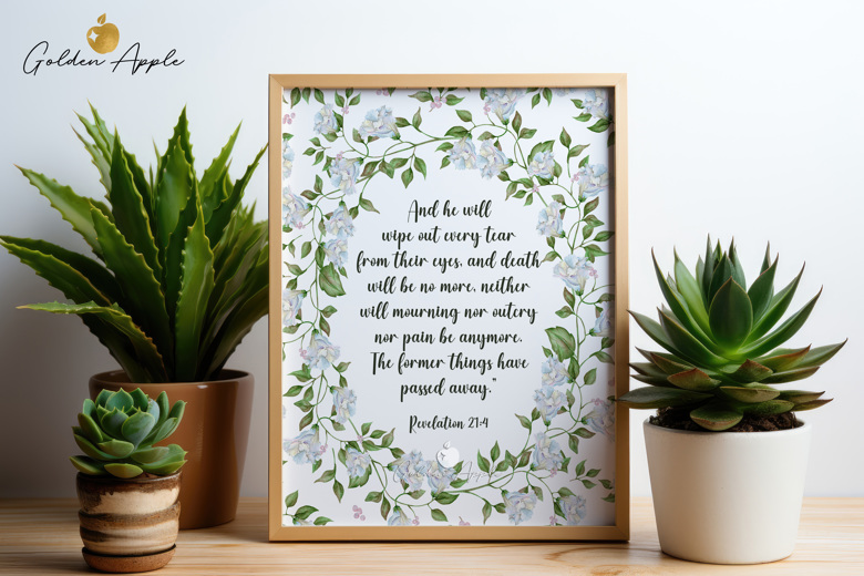 5 Printable Scripture Posters (Floral Designs) - Golden Apple Designs's ...