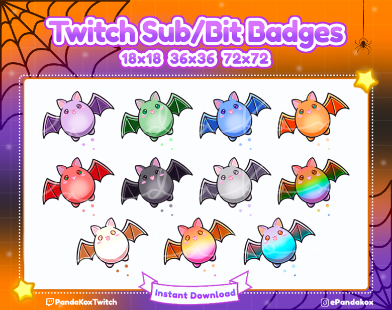 Halloween Twitch Badges Twitch Sub Badges Twitch 