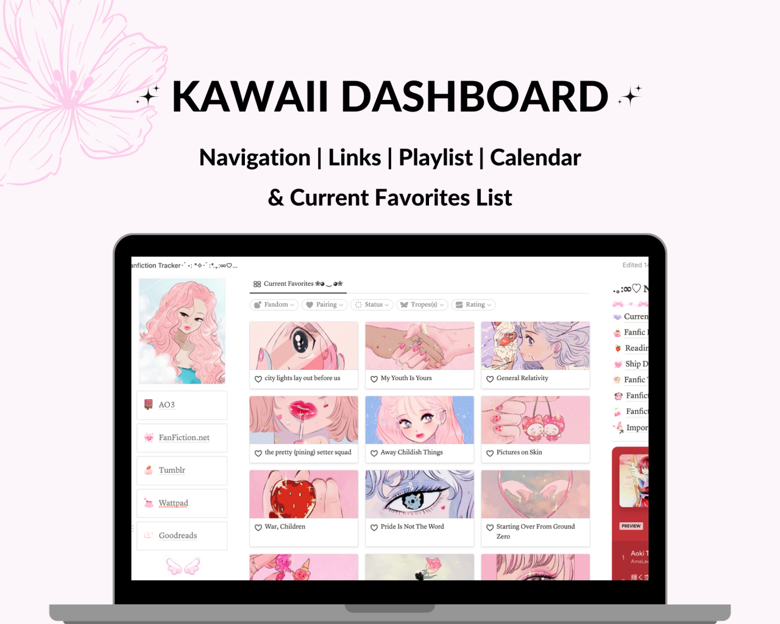 Kawaii Dashboard 