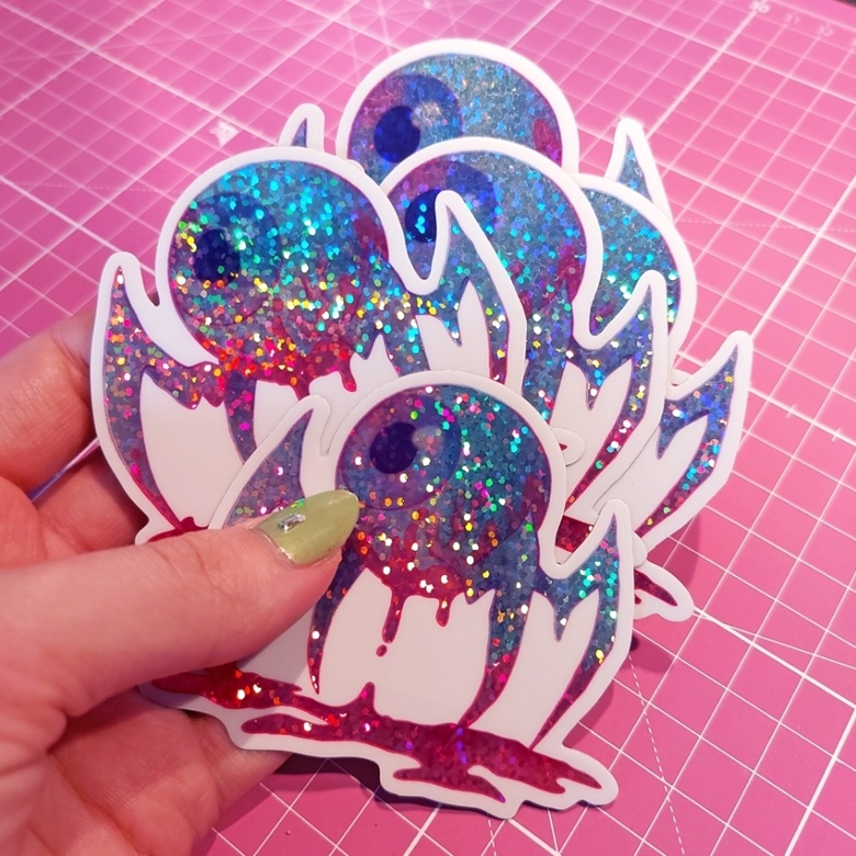 b-grade-holographic-cute-eyeball-sticker-die-cut-kawaii-small