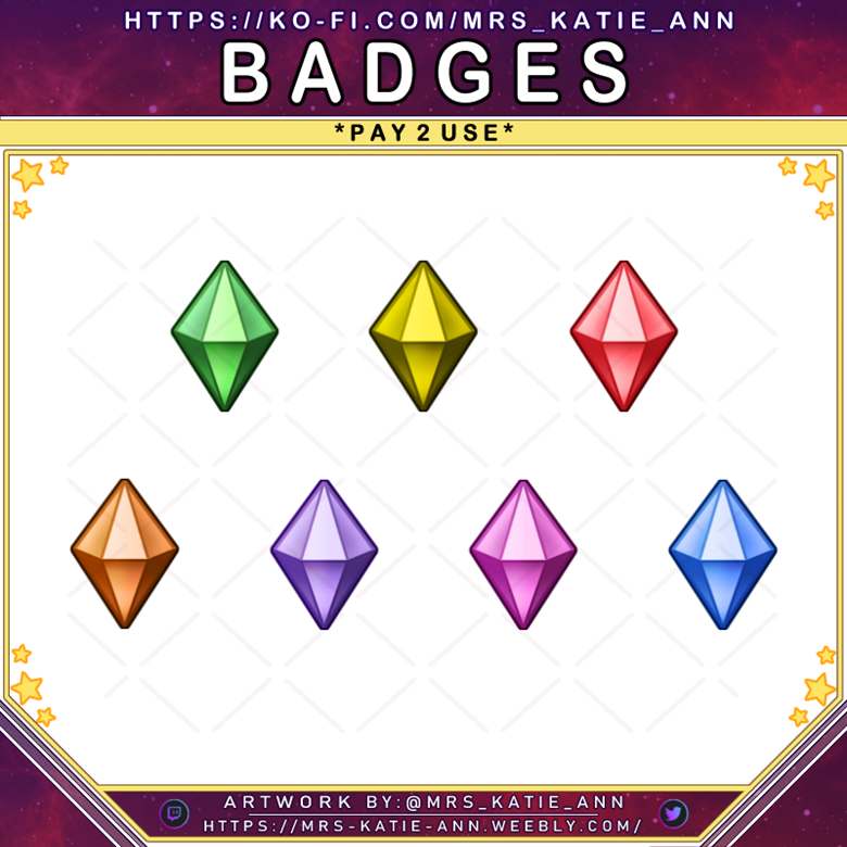 Sims Plumbob Inspired Crystal Gems Badges Bundle Mrskatieanns Ko Fi Shop Ko Fi ️ Where