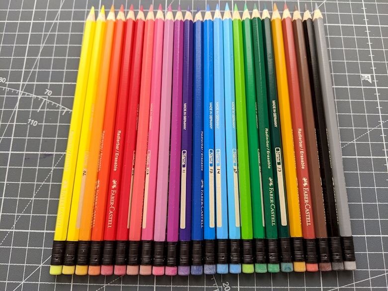 Faber Castell & Staedtler erasable coloured pencils review 