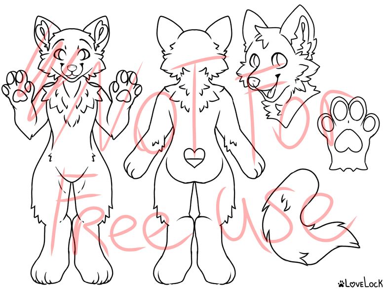 Canine ref sheet base! - LoveLock's Ko-fi Shop - Ko-fi ️ Where creators ...