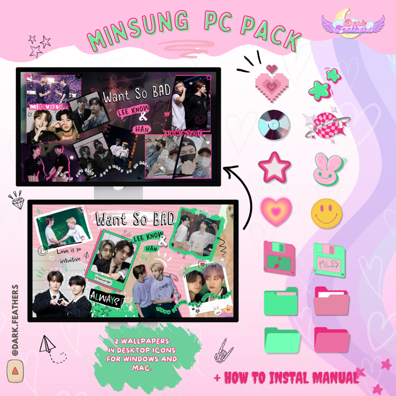 Minsung PC THEME PACK - Dark Feathers 's Ko-fi Shop - Ko-fi ️ Where ...